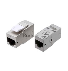 Проходной адаптер (coupler) Hyperline CA2-KJ-C(XX)-SH-BK, RJ45(8p8c), keystone, кат. 6, экр., цвет: чёрный