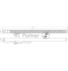 Блок силовых розеток Hyperline SHE-(XX)SH, Shuko х 19, вход Schuko, 19