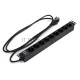 Блок силовых розеток Hyperline SHE19-(X)SH, Shuko х 9, вход IEC 320 C14, для шкафов, шнур 2,5 м, 44х482,6х44,4 мм (ВхШхГ), 16А, серый