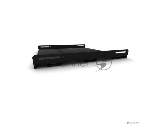 Полка Hyperline TSH3H, усиленная, 1U, 485х450 мм (ШхГ), для шкафов, цвет: чёрный