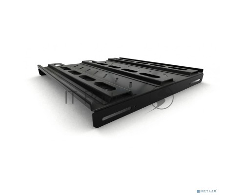Полка Hyperline TSH3H, усиленная, 1U, 485х450 мм (ШхГ), для шкафов, цвет: чёрный