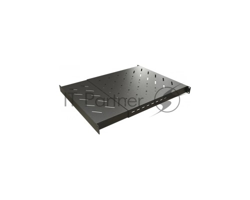 Полка Hyperline TSD3H, раздвижная, 1U, 483х700 мм (ШхГ), для шкафов, цвет: чёрный