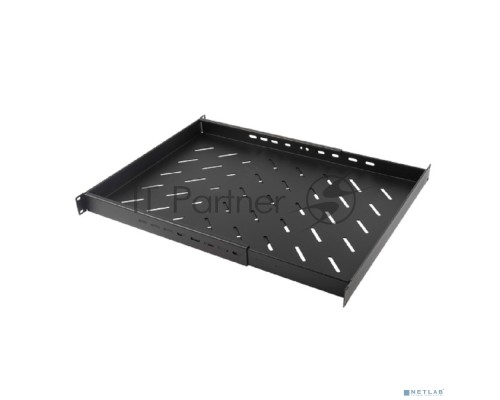 Полка Hyperline TSD3H, раздвижная, 1U, 483х700 мм (ШхГ), для шкафов, цвет: чёрный