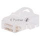 Разъём Hyperline PLEZ-8P8C-U-C5, RJ45(8p8c), кат. 5е, неэкр., для одножильного и многожильного кабеля, 100 шт, цвет: прозрачный, язычок Arch