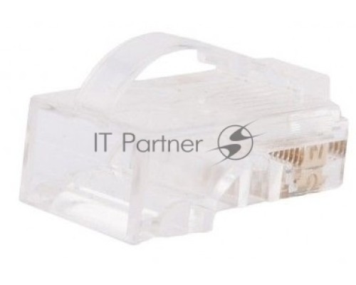 Разъём Hyperline PLEZ-8P8C-U-C5, RJ45(8p8c), кат. 5е, неэкр., для одножильного и многожильного кабеля, 100 шт, цвет: прозрачный, язычок Arch