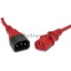 Шнур для блока питания Hyperline PWC-IEC13-IEC14, IEC 320 C13, вилка C14, 1.8 м, 10А, провода 3 х 0,75 кв. мм, цвет: красный