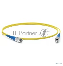 Комм. шнур оптический Hyperline, Simplex FC/FC (UPC), OS2 9/125, LSZH, 2м, Ø 2мм, синий хвостовик, цвет: жёлтый