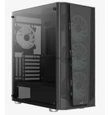 Компьютерный корпус MidiTower AeroCool PRISM-G-BK-v2 ATX Black 4*120mm FRGB fan (4711099471768)