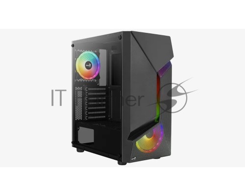 Компьютерный корпус MidiTower AeroCool SCAPE-G-BK-v2 ATX Black 2x140mm FRGB fan + 1*120mm FRGB fan (4711099471546)