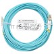 Шнур оптический Cabeus Tight Buffer, Duplex LC/LC, OM3 50/125, LSZH, 10м, Ø 3мм, серый хвостовик, цвет: аква