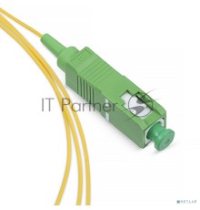 Пигтейл Cabeus, SC/APC (PT), OS2 9/125, 1,5м, зелёный хвостовик, цвет: жёлтый