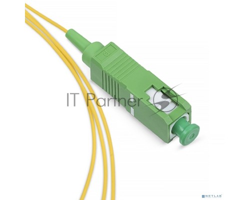 Пигтейл Cabeus, SC/APC (PT), OS2 9/125, 1,5м, зелёный хвостовик, цвет: жёлтый
