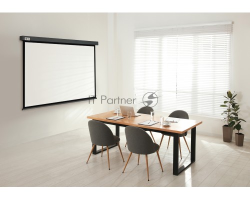 Экран Cactus 150x150см Wallscreen CS-PSW-150X150-SG 1:1 настенно-потолочный рулонный серый