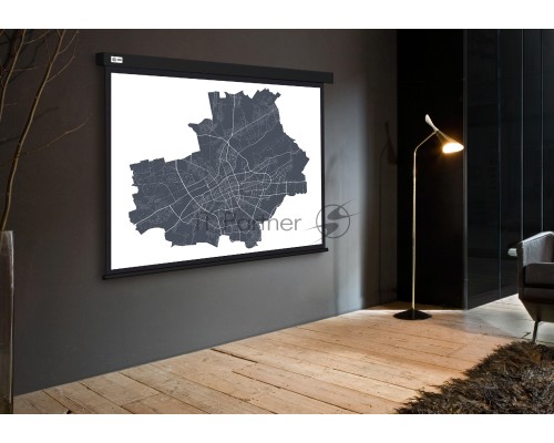 Экран Cactus 152x203см Wallscreen CS-PSW-152X203-BK 4:3 настенно-потолочный рулонный черный