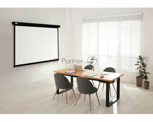 Экран Cactus 152x203см Wallscreen CS-PSW-152X203-BK 4:3 настенно-потолочный рулонный черный