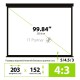 Экран Cactus 152x203см Wallscreen CS-PSW-152X203-BK 4:3 настенно-потолочный рулонный черный