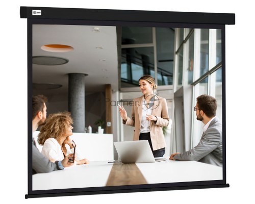 Экран Cactus 168x299см Wallscreen CS-PSW-168X299-BK 16:9 настенно-потолочный рулонный черный