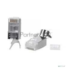 Коннектор Cabeus, RJ45(8p8c), кат. 6, экр., со вставкой, цвет: прозрачный