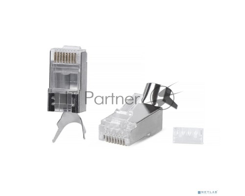Коннектор Cabeus, RJ45(8p8c), кат. 6, экр., со вставкой, цвет: прозрачный