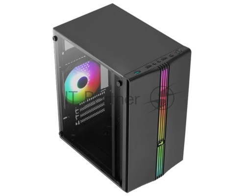 Компьютерный корпус MiniTower AeroCool EVO Mini-G-BK-v1 (mATX, USB3x1, USB2x2, 120mm RGB fan, без БП) (4711099472352)