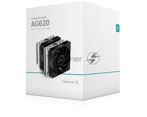Кулер Deepcool AG620 Soc-AM5/AM4/1151/1200/2066/1700 4-pin 15-29dB Al+Cu 260W 1300gr Ret