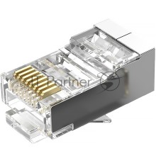 Коннектор Vention RJ45 (8p8c), FTP, cat. 6, под витую пару, экранированный (10шт.)