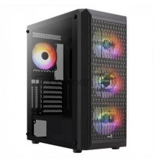 Компьютерный корпус MidiTower AeroCool BEAM-G-BK-v2 (ATX, без БП, USB3x1, USB2x2, 4x 120mm RGB fans) (4711099471744)