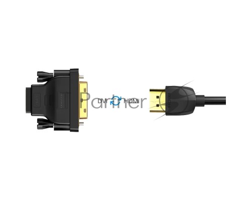 Адаптер-переходник Vention DVI 24+1 M/ HDMI 19F