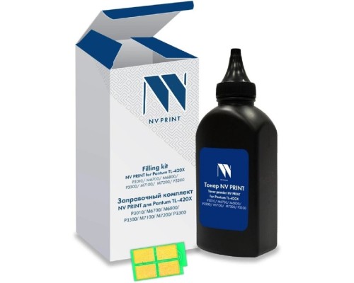 [Расходные материалы] Заправочный комплект NV PRINT для Pantum TL-420X (P3010, M6700, M6800, P3300, M7100, M7200, P3300),  200 гр, 6000 стр (тонер + чип)