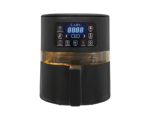 Аэрогриль LEX LXAF5405 1600 Вт. 4 л. 5 программ, сенсорный, черный, аэрофритюрница