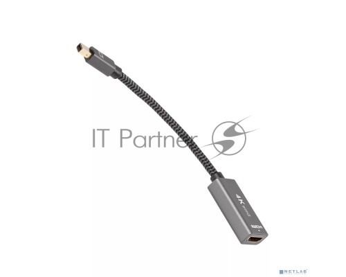 Адаптер miniDP --> HDMI-F 0.15м ,  оплетка, 4K@60Hz, Telecom (TA565)