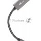 Адаптер miniDP --> HDMI-F 0.15м ,  оплетка, 4K@60Hz, Telecom (TA565)