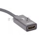 Адаптер miniDP --> HDMI-F 0.15м ,  оплетка, 4K@60Hz, Telecom (TA565)