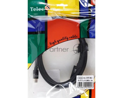 Кабель 1.4V Mini DisplayPort M <--> Display Port M 1,8м  4K@120HZ 8K@60HZ Telecom (TA683M-1.8M)