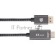 Кабель DisplayPort M-> HDMI M 4K@60Hz 1.8m Telecom,оплетка (TA561M-1.8M)