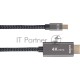 Кабель miniDisplayPort M-> HDMI M 4K@60Hz 1.8m Telecom,оплетка (TA562M-1.8M)