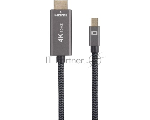 Кабель miniDisplayPort M-> HDMI M 4K@60Hz 1.8m Telecom,оплетка (TA562M-1.8M)