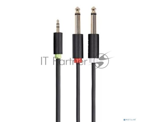 Кабель-адаптер 3.5ST(M)/2X6.35 ST(M), 3м, Telecom PRO <TAV6168-3M>