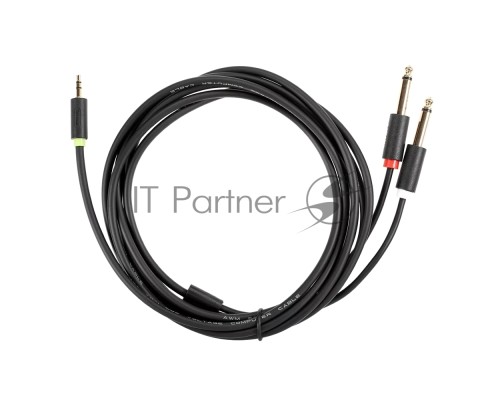 Кабель-адаптер 3.5ST(M)/2X6.35 ST(M), 3м, Telecom PRO <TAV6168-3M>