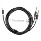 Кабель-адаптер 3.5ST(M)/2X6.35 ST(M), 3м, Telecom PRO <TAV6168-3M>