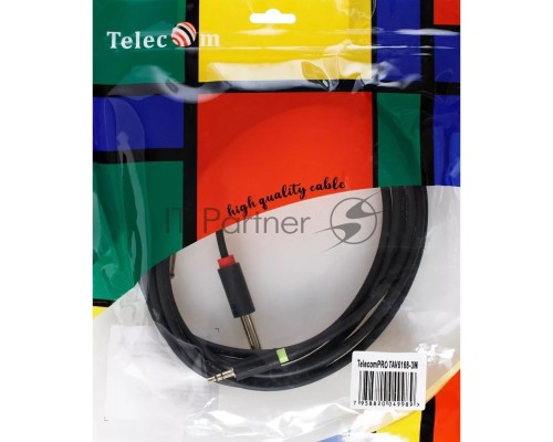 Кабель-адаптер 3.5ST(M)/2X6.35 ST(M), 3м, Telecom PRO <TAV6168-3M>