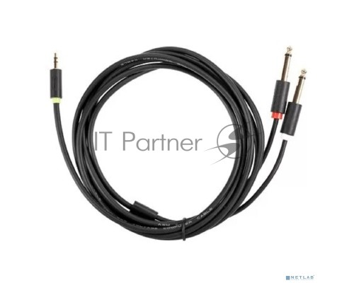 Кабель-адаптер 3.5ST(M)/2X6.35 ST(M), 3м, Telecom PRO <TAV6168-3M>