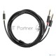 Кабель-адаптер 3.5ST(M)/2X6.35 ST(M), 3м, Telecom PRO <TAV6168-3M>