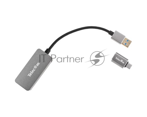 Кабель-переходник USB 3.0-->RJ-45 2.5G Ethernet, and TypeC адаптер 0.15м Telecom <TU325M>