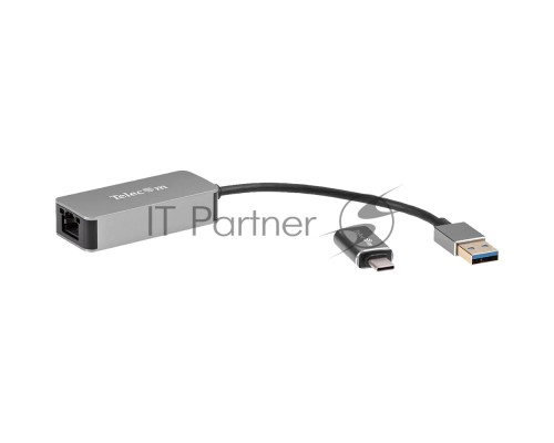 Кабель-переходник USB 3.0-->RJ-45 2.5G Ethernet, and TypeC адаптер 0.15м Telecom <TU325M>