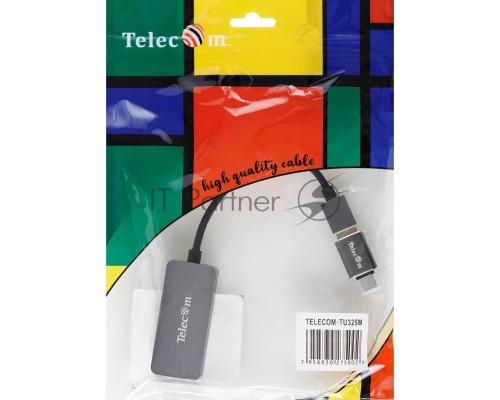 Кабель-переходник USB 3.0-->RJ-45 2.5G Ethernet, and TypeC адаптер 0.15м Telecom <TU325M>