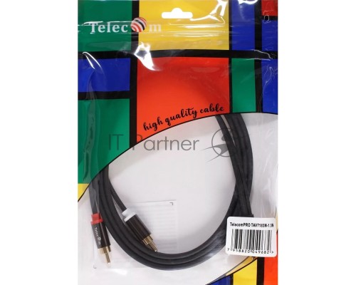 Кабель соединит 3.5 Jack (M) - 2xRCA (M), 3м Telecom PRO <TAV7183M-3M>