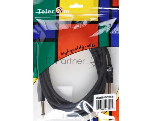Кабель-соединит 6.35ST(M)/6.35 ST(M), 3м, Telecom PRO <TAV6166-3M>