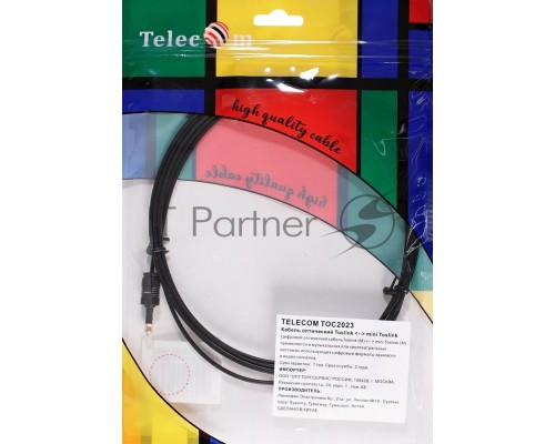 Оптический кабель (Toslink)-M -- >(Toslink)-miniM ,2m, Telecom <TOC2023-2M>