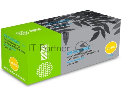 Картридж лазерный Cactus CS-VLC500CRU 106R03877 голубой (2400стр.) для Xerox VersaLink C500/C505